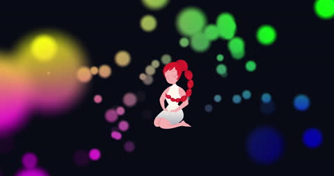 Virgo Zodiac Animated Meditation with Colorful Lights