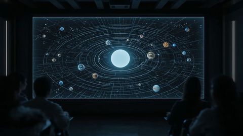 Immersive Digital Display of Solar System in Modern Theatre