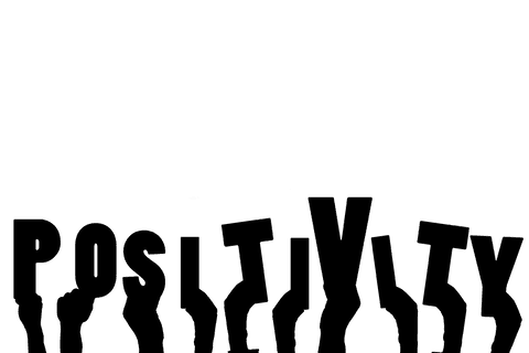 positivity text with open hands on transparent background - Download Free Stock Videos Pikwizard.com