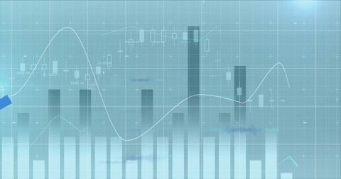 Financial Data and Graphs on Digital Blue Background - Download Free Stock Images Pikwizard.com
