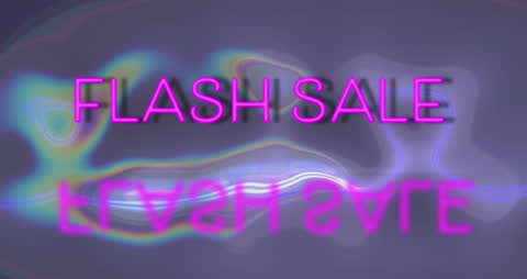 Vibrant Flash Sale Banner with Neon Effects