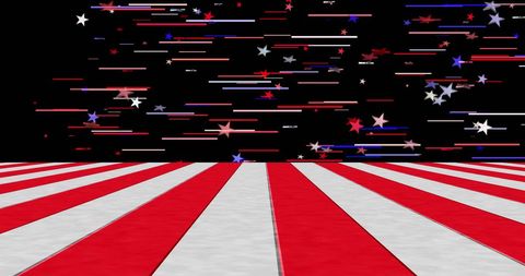 Abstract American Patriotism with Cutting-Edge Digital Flair