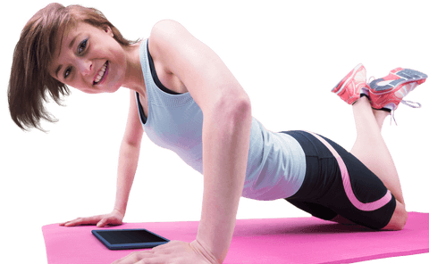 transparent fitness enthusiast smiling during pushup exercise - Download Free Stock Videos Pikwizard.com