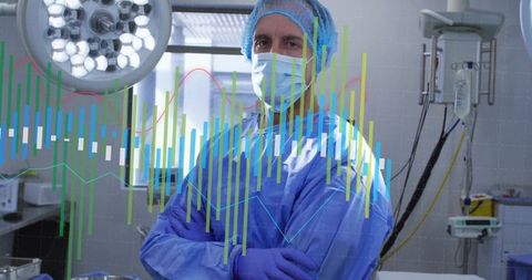 Surgeon Engaging With Data Analytics In Operating Room