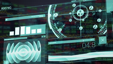 Digital Data Visualization in Financial Technology Interface