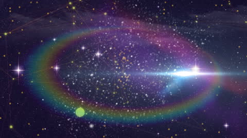 Interstellar Space Theme with Cosmic Glow and Starscape