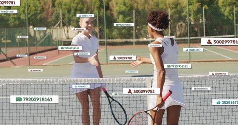 Tennis Players Showing Sportsmanship at Court Closure