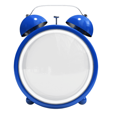 blue retro blank face alarm clock transparent background - Download Free Stock Videos Pikwizard.com