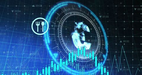 Euro Currency Symbol with Digital Finance Infographic - Download Free Stock Images Pikwizard.com