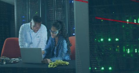 Team Working on Data Analysis in High-Tech Server Room - Download Free Stock Images Pikwizard.com