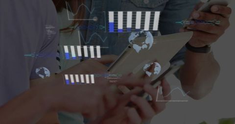 Collaborating Professionals Analyzing Digital Data Visualizations on Tablets