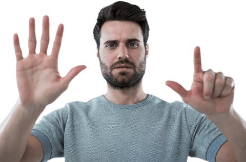 Man Gesturing Countdown with Transparent Background - Download Free Stock Videos Pikwizard.com