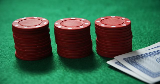 Playing cards and casino chips on poker table in casino  - Download Free Stock Photos Pikwizard.com