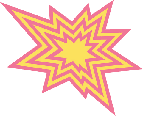 Pink and Yellow Starburst Explosion on Transparent Comic Style - Download Free Stock Videos Pikwizard.com