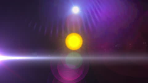 Bright Lens Flare with Abstract Optical Effect