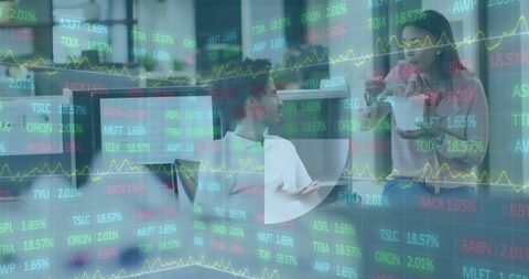 Multiplex Data Visualization with Professionals Collaborating - Download Free Stock Images Pikwizard.com