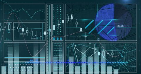 Futuristic Data Interface with Digital Graphs - Download Free Stock Images Pikwizard.com