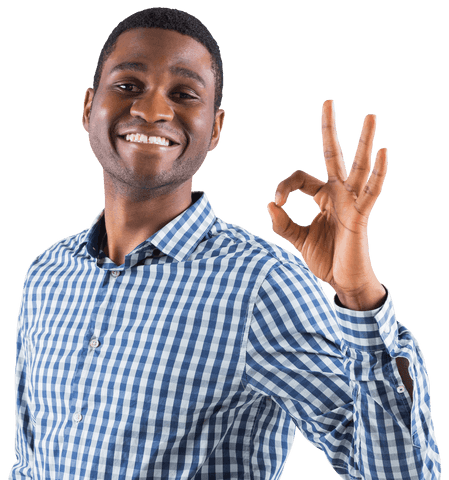 Confident Professional Making OK Gesture in Transparent Background - Download Free Stock Videos Pikwizard.com