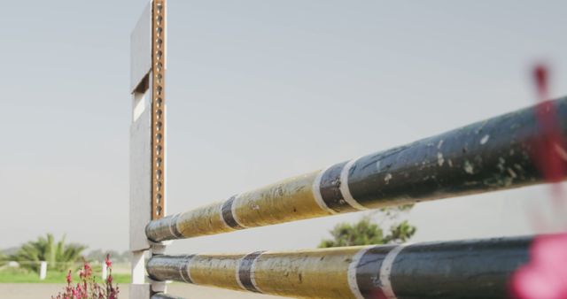 Close-Up of Equestrian Jumping Bars in Outdoor Setting - Download Free Stock Images Pikwizard.com