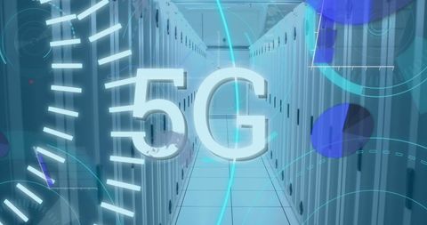 5G Network Virtual Interface in Modern Server Room - Download Free Stock Images Pikwizard.com
