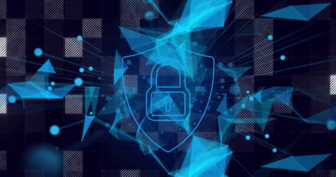 Digital Network Security Concept with Data Processing