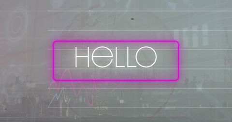Modern Global Digital Greeting with Financial Data Overlay
