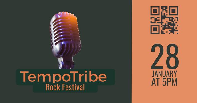 Ideal for promoting rock music events or festivals. Great for concert announcements, event brochures, and festival flyers. Appealing to audiences looking for vintage and retro design styles. Easily customizable for specific events and shows.