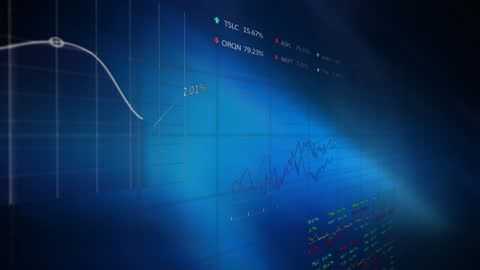 Financial Data Visualization and Analytics on Digital Screen