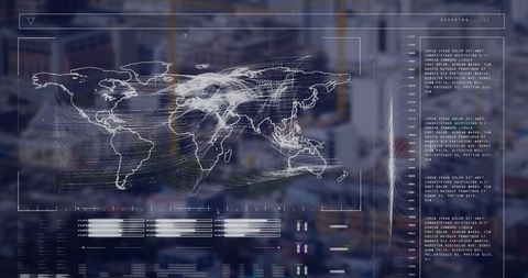 global network visualization over urban skyline - Download Free Stock Images Pikwizard.com