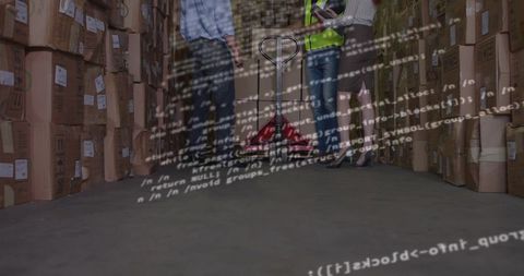 Warehouse inventory management with technological overlay