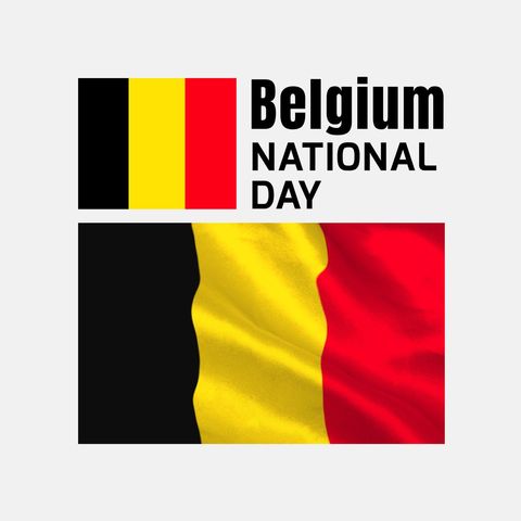 Belgium National Day Celebration Poster with Belgian Flag - Download Free Stock Templates Pikwizard.com