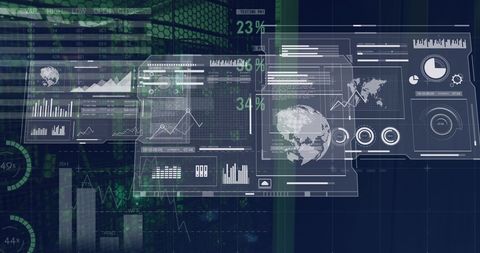 Global Data Analytics in Modern Server Room - Download Free Stock Images Pikwizard.com