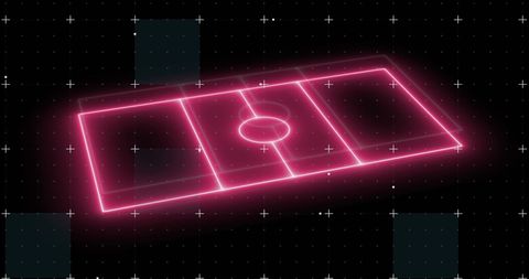 Neon 3D Soccer Field Graphic on Digital Interface - Download Free Stock Images Pikwizard.com