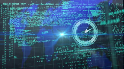 Digital Transformation Concept with Data Streams and Clock Overlay