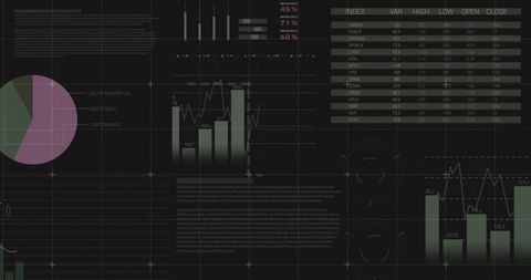 Financial Data Charts & Analysis on Dark Screen - Download Free Stock Images Pikwizard.com