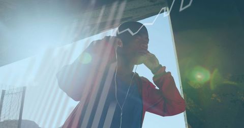 Athlete Enjoying Music While Exercising Outdoors - Download Free Stock Images Pikwizard.com