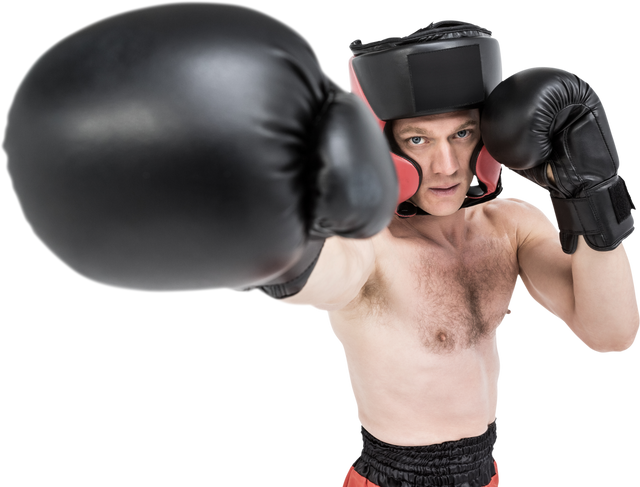 Transparent boxer making powerful punch in upright stance - Download Free Stock Videos Pikwizard.com