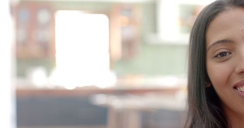 Young Biracial Woman at Home with Copy Space - Download Free Stock Images Pikwizard.com