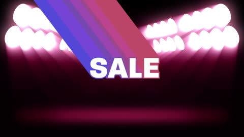 Vibrant Sale Banner with Dynamic Spotlight Background
