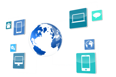 Transparent Digital Communication Concept with Globe and Icons - Download Free Stock Videos Pikwizard.com