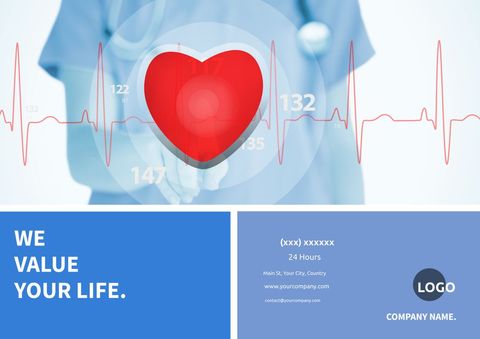 Heart health promotion highlighting care and trust in healthcare services