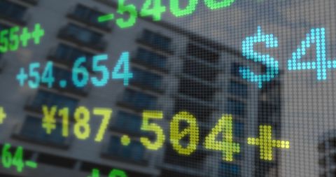 Digital Financial Data Displayed Over Cityscape in Dynamic Composition - Download Free Stock Images Pikwizard.com