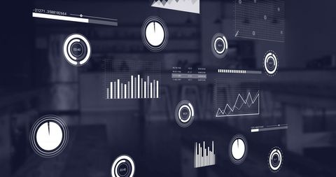 Abstract Data Analytics Visualization in Modern Coffee Shop Setting - Download Free Stock Images Pikwizard.com