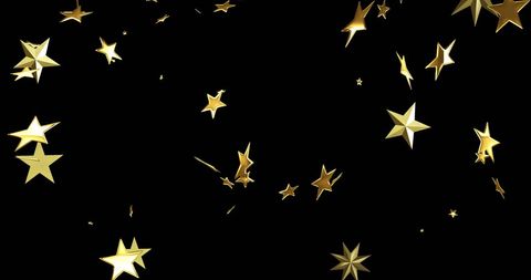Golden Stars on Black Background for Celebrations and Festivals - Download Free Stock Images Pikwizard.com