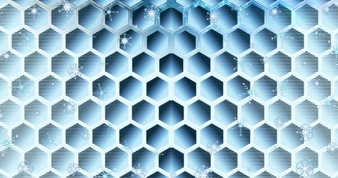 Futuristic Hexagon Snowflake Winter Pattern in Cool Blue Tones - Download Free Stock Images Pikwizard.com