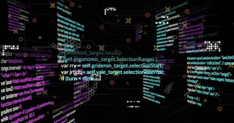 Digital Data Processing with Global Connections and Code - Download Free Stock Images Pikwizard.com