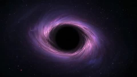 Cosmic Whirlpool: Purple Accretion Disk in Deep Space