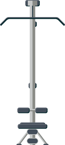 Minimalistic Ski Trainer with Transparent Background for Fitness