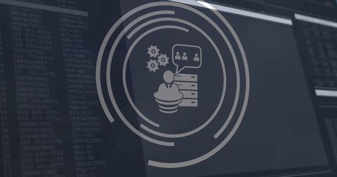 Digital Technology Concept with Data Icons on Screen - Download Free Stock Images Pikwizard.com