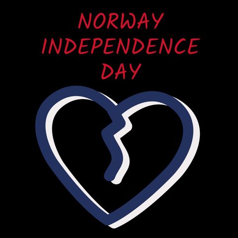 Celebrating Norway Independence Day with Heart Symbol Design - Download Free Stock Templates Pikwizard.com
